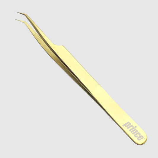 45 Pro Angled Gold Tweezer - Princelash