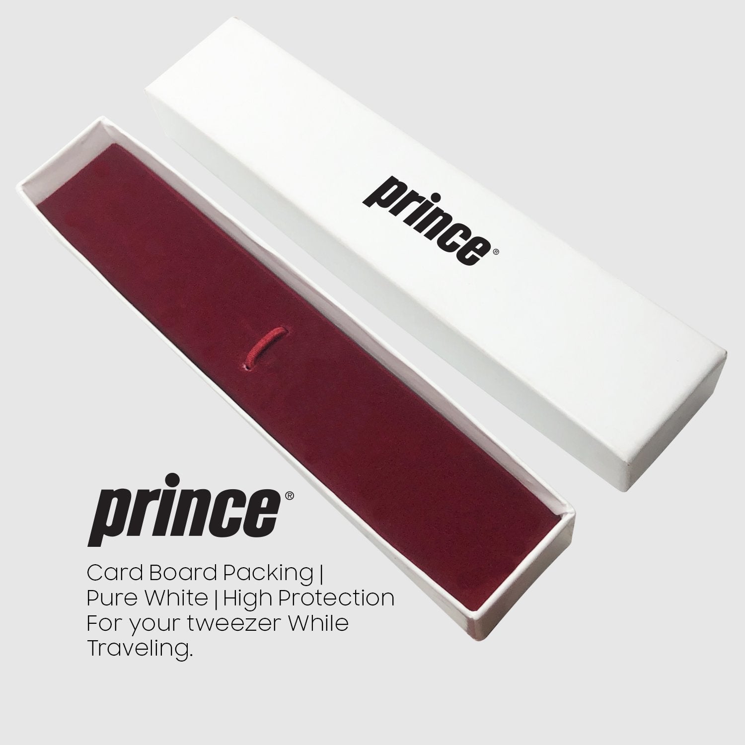White 1 Tweezer Cardboard Case - Princelash